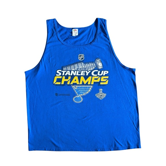 St. Louis Blues 2019 Stanley Cup Champions Tank Top Blue 2XL - Picture 2 of 6
